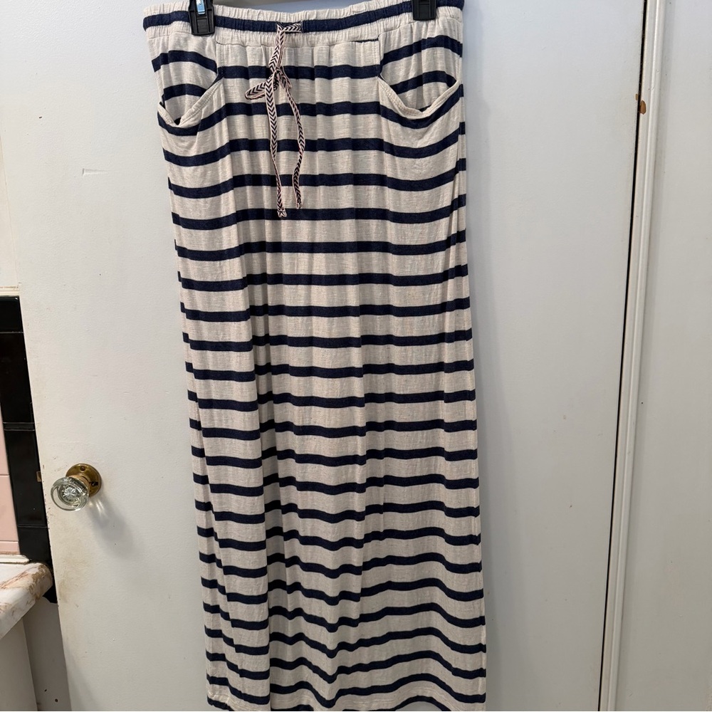 Max Studio Sailor Stripe Maxi Skirt. Size L